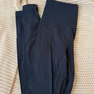 Athleta Navy High-Waisted Leggings